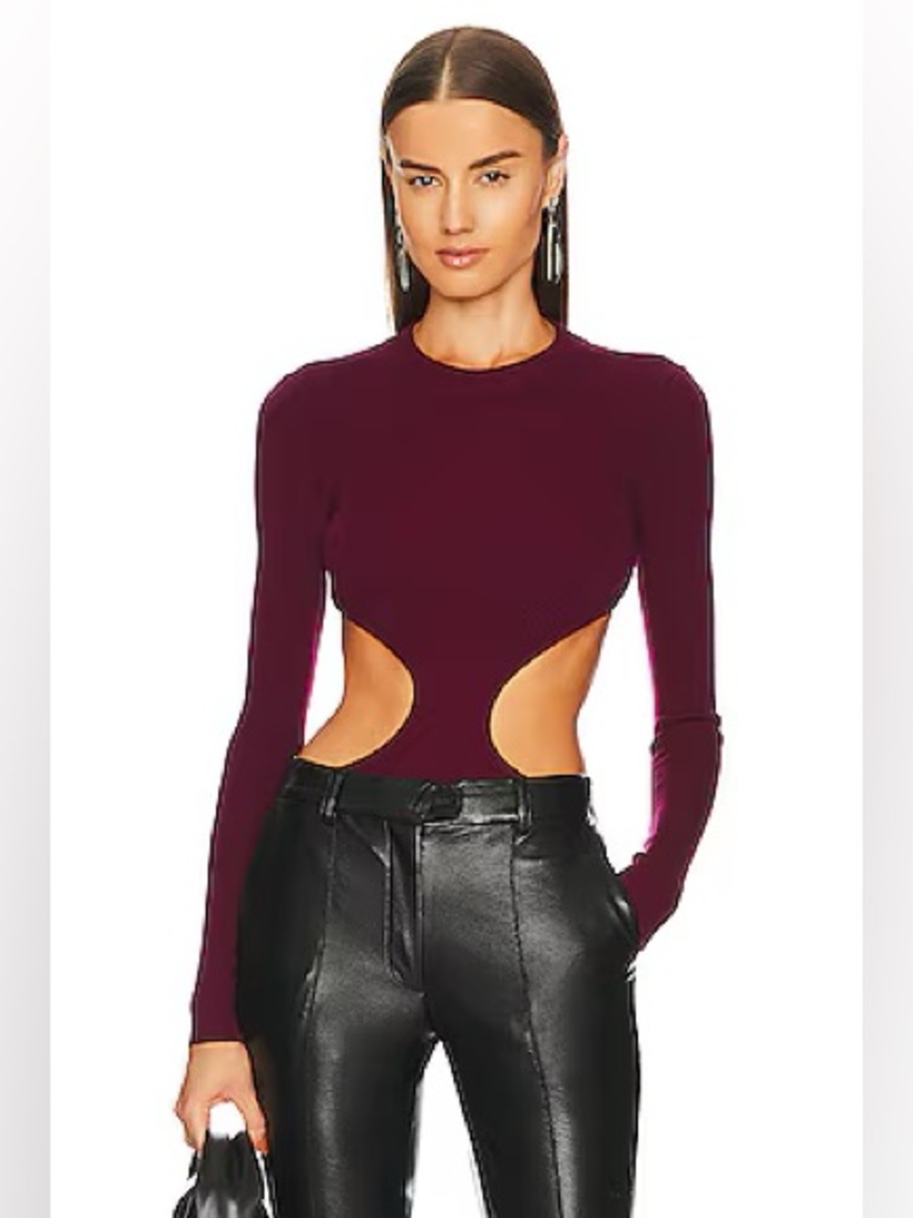 NWT Michael Costello x Revolve Talisa Bodysuit. XS in Burgundy/Maroon/Red.